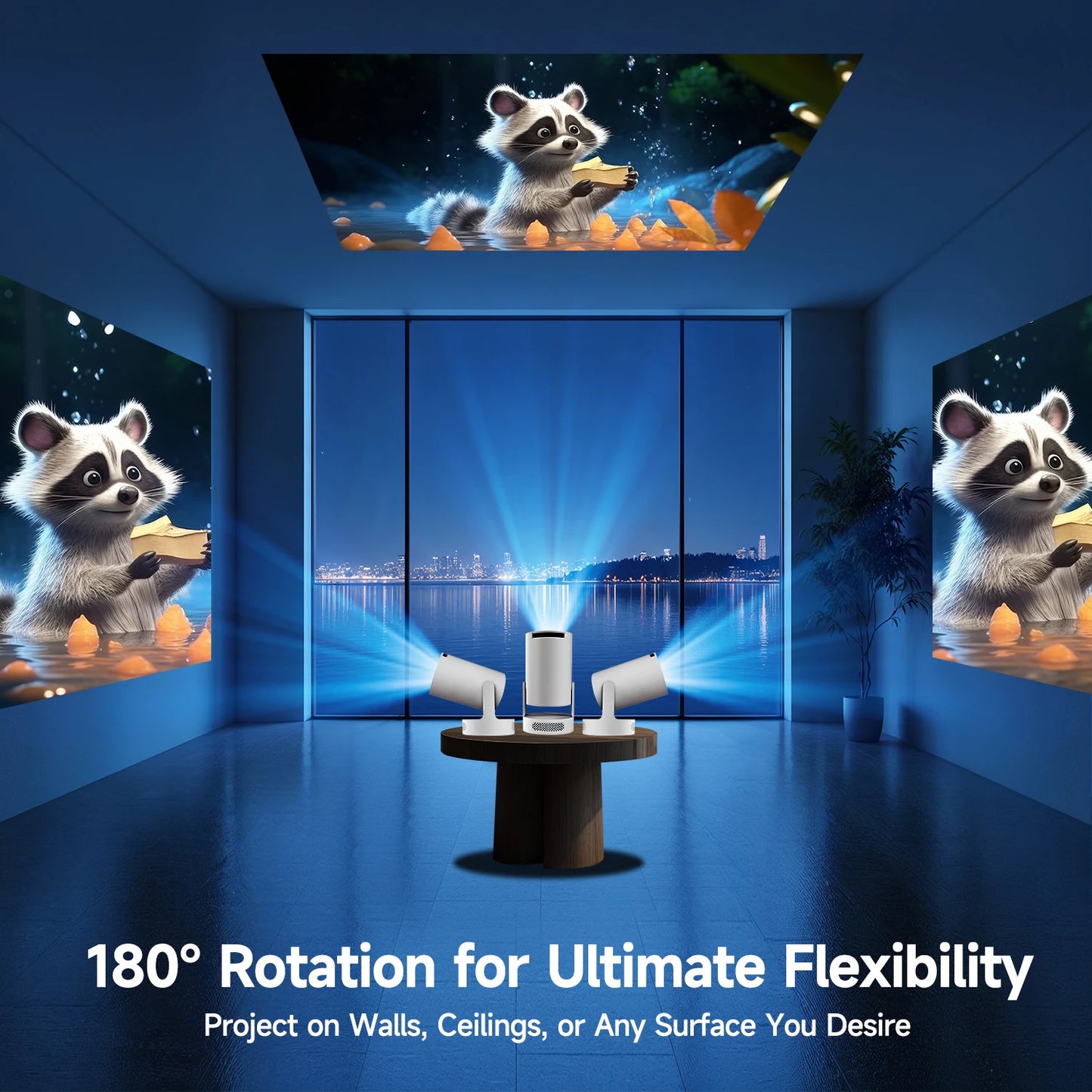 Magcubic 4K Wifi6 Projector Android11 260 ANSI Dual WIFI Allwinner H713 BT5.0 1280*720P Home Cinema Outdoor portable HY300 Pro +