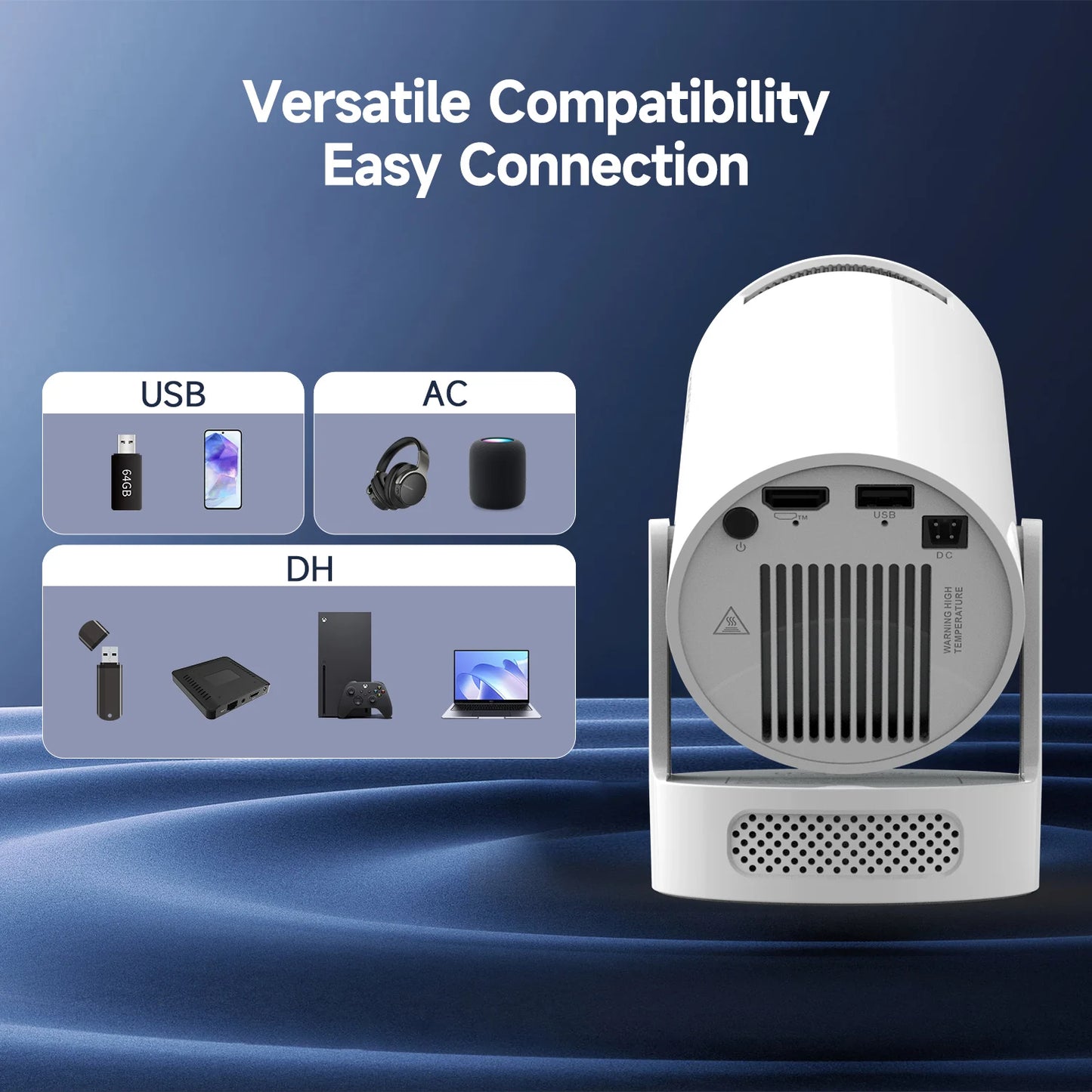 Magcubic 4K Wifi6 Projector Android11 260 ANSI Dual WIFI Allwinner H713 BT5.0 1280*720P Home Cinema Outdoor portable HY300 Pro +